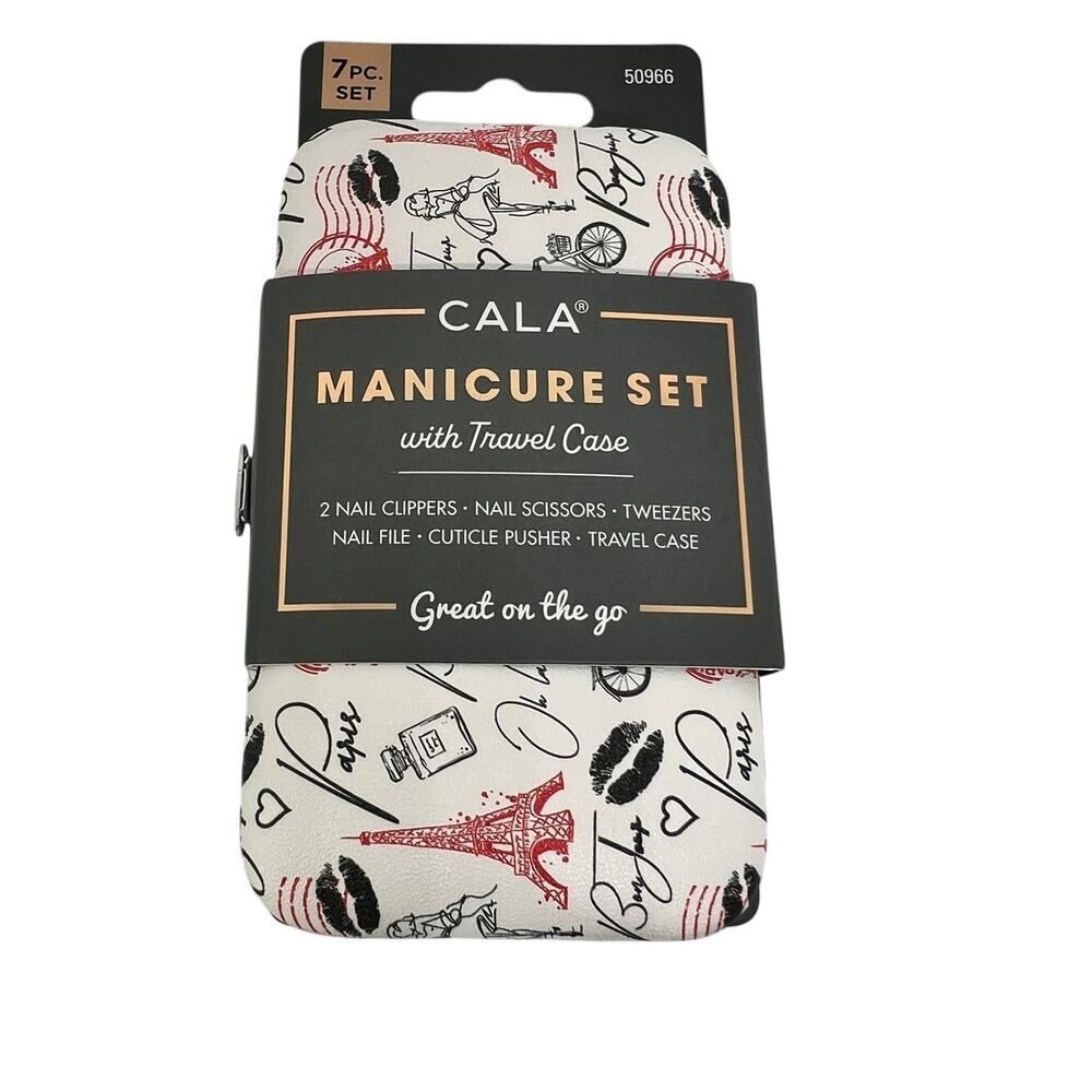 Cala Manicure Set With Travel Case Parisian Postcard Paris traveling